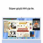 iMac 24 inc 4.5K M4 10CPU 10GPU 16GB 512GB Mavi MWV33TU/A