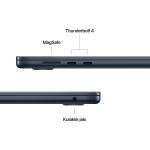 MacBook Air 15 inc M5 10CPU 10GPU 16GB 1TB Gece Yarısı MDVK4TU/A