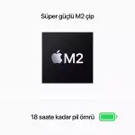 MacBook Air 13.6 inc M2 8CPU 8GPU 16GB 256GB Gece Yarısı MC7X4TU/A