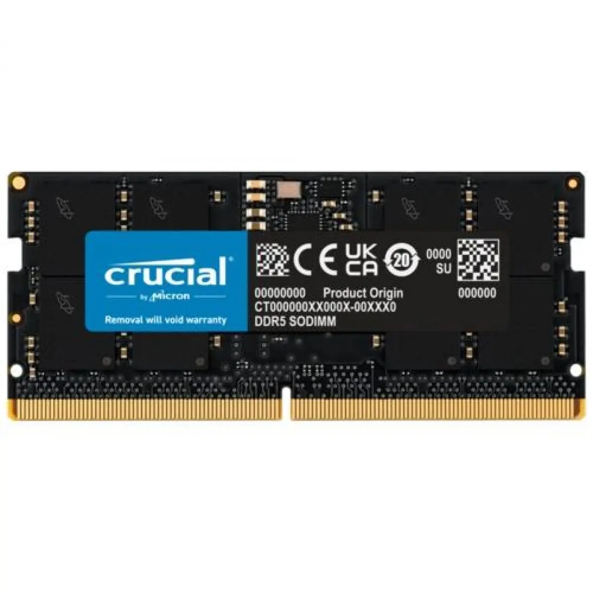 16 GB CRUCIAL DDR5 5600MHZ 1.1V CL46 SODIMM CT16G56C46S5