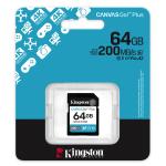 Kingston Canvas Go+ 64GB SDXC Hafıza Kartı 200MB/s (SDG4/64GB)