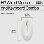 HP 225 Kablolu Klavye Mouse Set Beyaz (AW5S6AA)