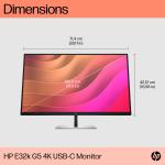 HP E32k G5 32'' 4K Type-C Pivot IPS Monitör