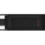 Kingston DataTraveler 70 64GB USB-C 3.2 Gen 1 Flash Bellek
