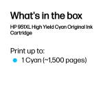 HP 951XL CN046AE Yüksek Kapasiteli Mavi Kartuş