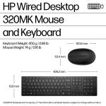 HP 320MK Kablolu Klavye Mouse Set Siyah (9SR36UT)