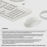 HP 225 Kablolu Klavye Mouse Set Beyaz (AW5S6AA)