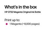 HP GT52 M0H55AE Orijinal Kırmızı Mürekkep Şişesi