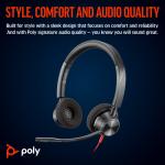Poly Blackwire 3320 Mikrofonlu Stereo Kulaklık