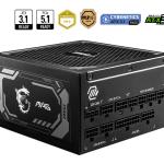 MSI MAG A1000GL PCIe 5 1000W 80+ Gold Güç Kaynağı