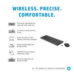 HP 330 Kablosuz İngilizce Klavye Mouse Seti Siyah (2V9E6AA)