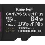 Kingston Canvas Select Plus 64GB MicroSD Hafıza Kartı (SDCS3)
