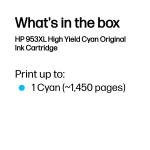 HP 953XL F6U16AE Orijinal Yüksek Kapasiteli Mavi Kartuş