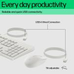 HP 225 Kablolu Klavye Mouse Set Beyaz (AW5S6AA)