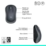Logitech M185 Kablosuz Mouse Siyah-Gri 910-002235