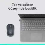 Logitech M185 Kablosuz Mouse Siyah-Gri 910-002235