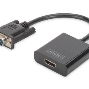 Digitus VGA Erkek to HDMI Dişi Çevirici