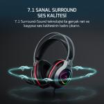 GAMEPOWER RANGER 7.1 RGB Gaming Kulaklık | Siyah | Surround Ses