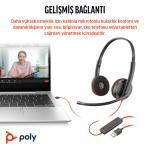 Poly Blackwire 3220 Stereo Mikrofonlu Kulaklık