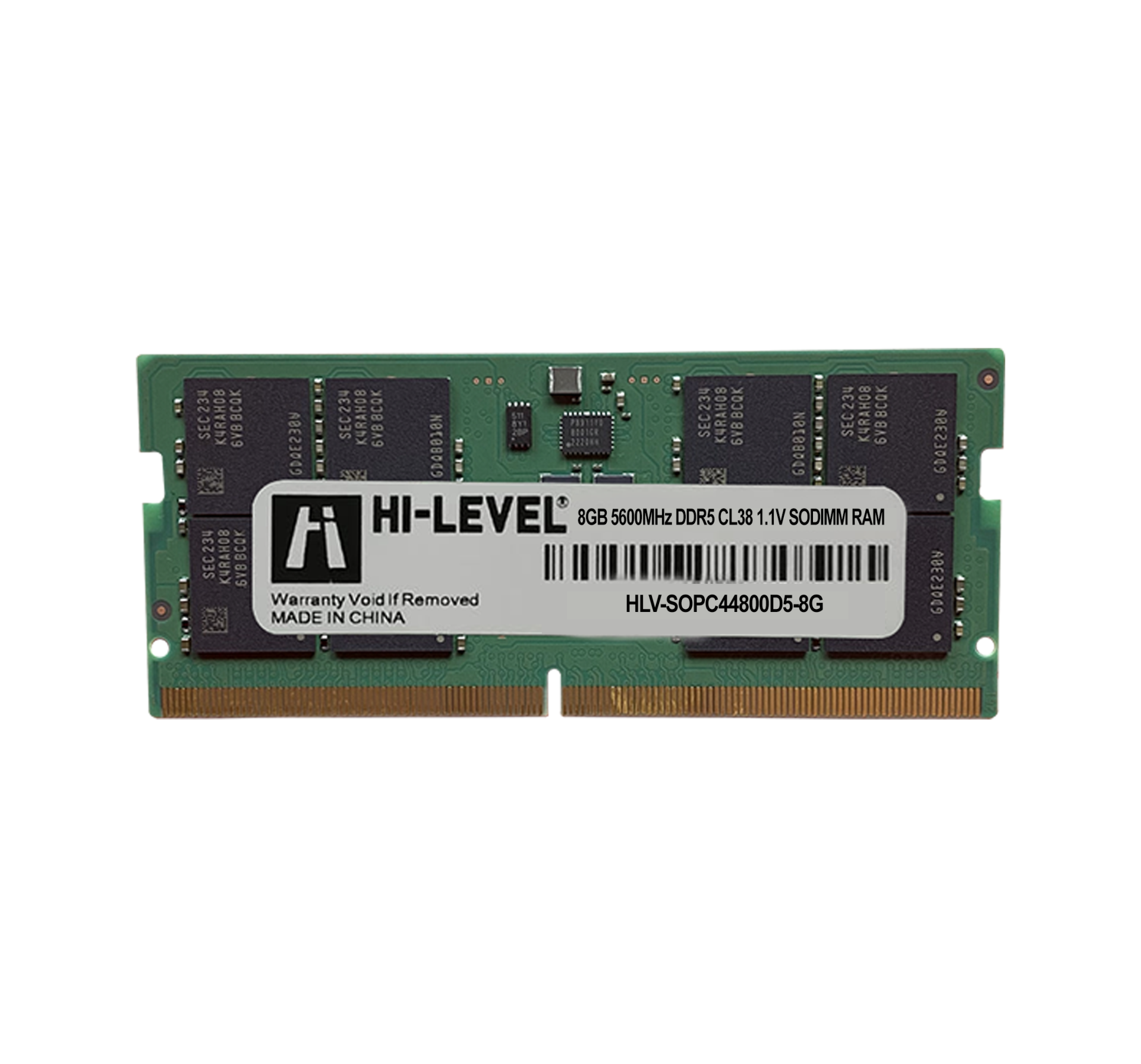 8GB DDR5 5600Mhz SODIMM 1.1V HLV-SOPC44800D5-8G