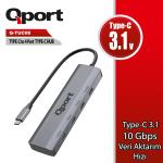 QPORT Q-TUC06 TYPE-C TO 4 PORT TYPE-C COKLAYICI
