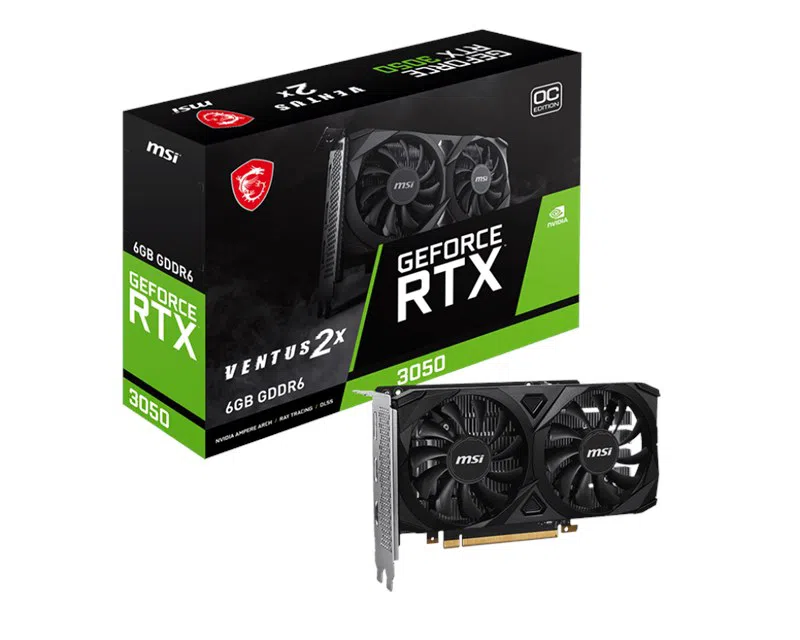 MSI GeForce RTX 3050 Ventus 2X 6G OC Ekran Kartı