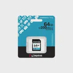 Kingston Canvas Go+ 64GB SDXC Hafıza Kartı 200MB/s (SDG4/64GB)