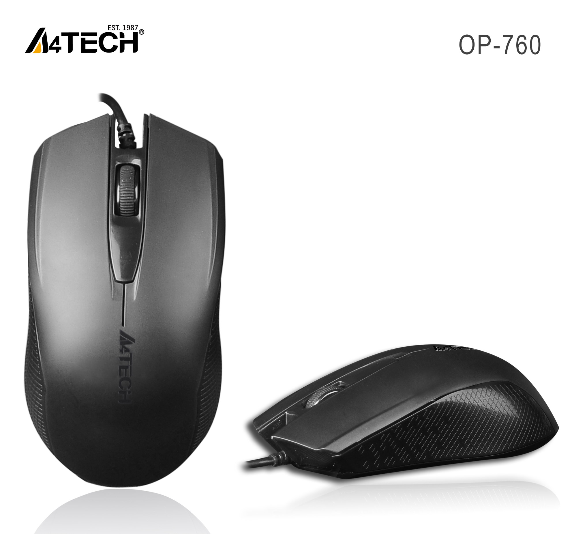 A4-Tech Kablolu Mouse V-Track Siyah (OP-760)