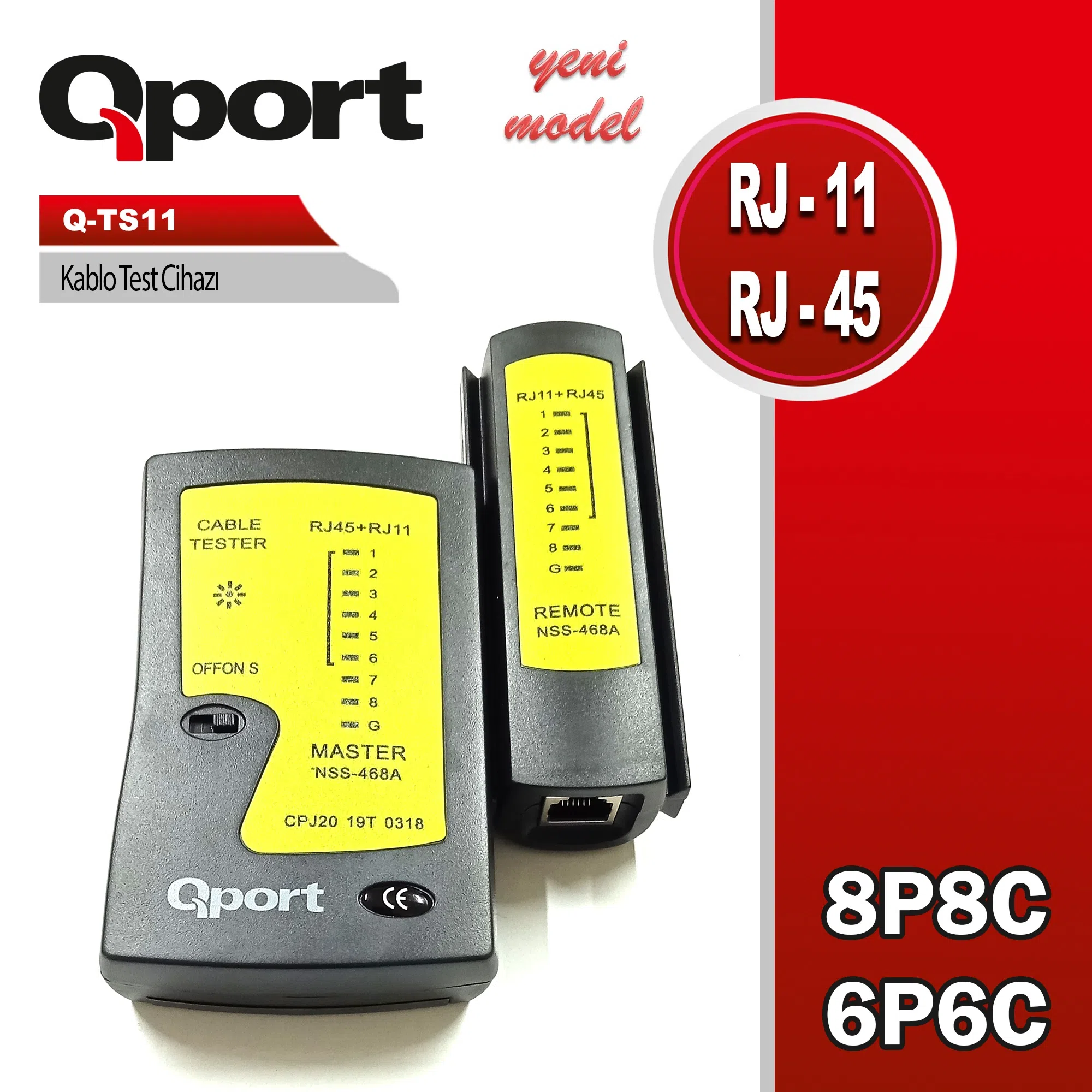 Qport Q-TS11 Network Kablo Test Cihazı