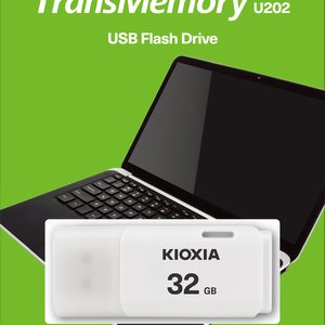 32GB USB2.0 KIOXIA BEYAZ USB BELLEK LU202W032GG4