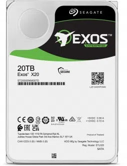 Seagate Exos X20 20TB 7200RPM 256MB Kurumsal Disk (ST20000NM007D)