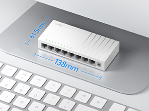 CUDY 8-Port 10/100 Mbps Metal Switch