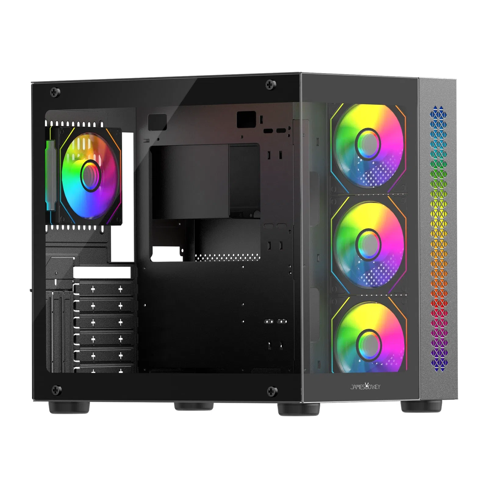James Donkey Stark S800 4x ARGB Gaming Kasa Siyah 750W