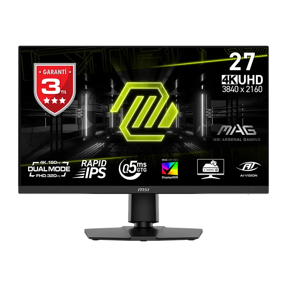 MSI MAG 272URDF E16 27" 4K 160Hz / FHD 320Hz Rapid IPS Monitör