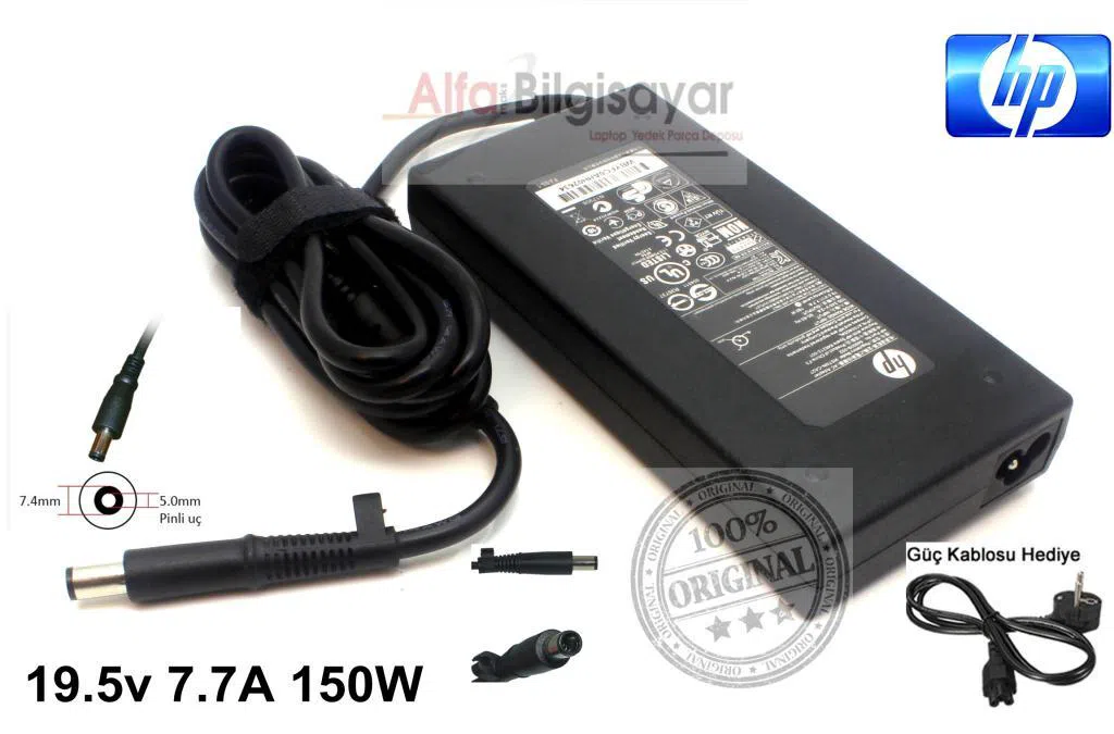 Hp 19.5v 7.7a 150w 7.4*5.0mm orijinal Adaptör Şarj Aleti - Cihazı