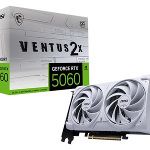 MSI GEFORCE RTX 5060 8G VENTUS 2X OC WHITE GDDR7 128B DX12 PCIE 5.0 X16 (3XDP 1XHDMI)