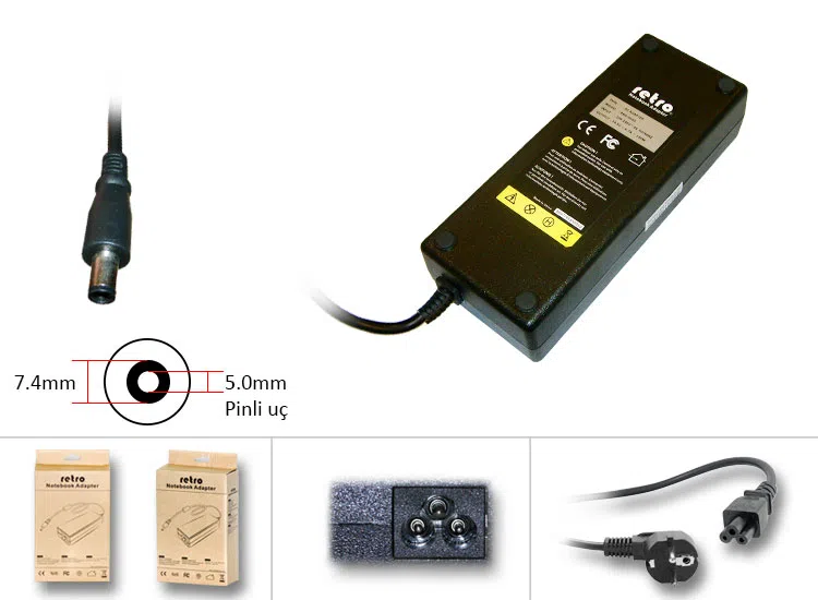 Retro RNA-DL05 Dell 130W Pinli Uç Notebook Adaptörü
