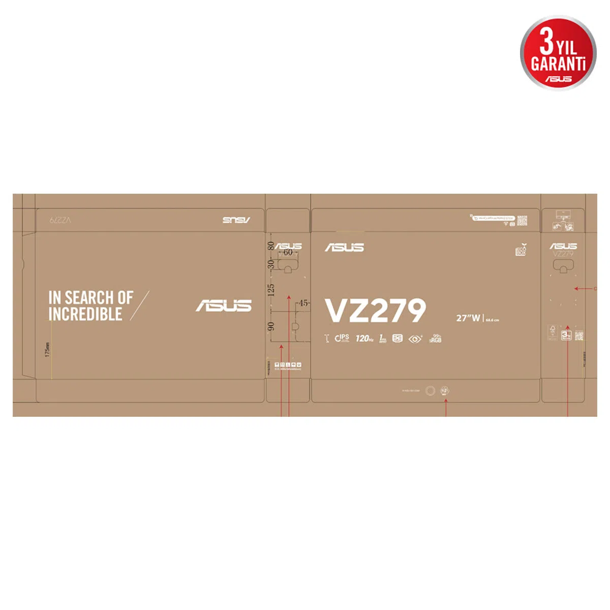 27 ASUS VZ279HG 1MS 120HZ IPS GAMING MONİTÖR