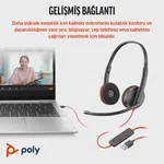 Poly Blackwire 3220 Stereo Mikrofonlu Kulaklık