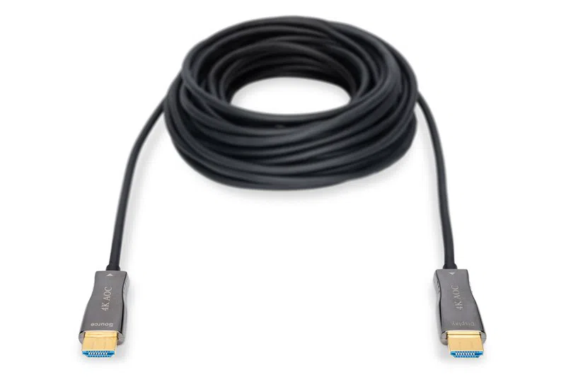 Digitus HDMI Fiber Kablo 4K Altın Uçlu Siyah (30m)