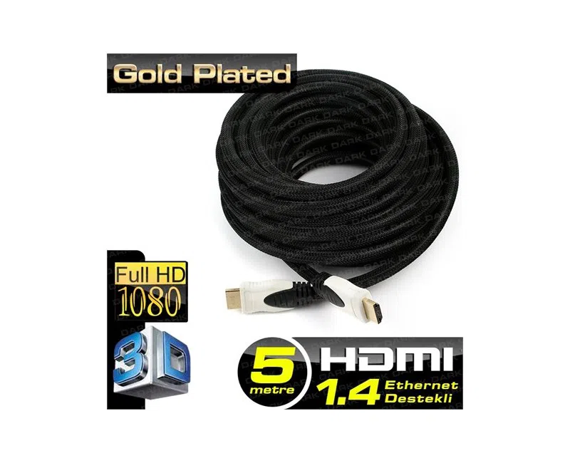 Dark 4K HDMI Altın Uçlu Kablo v1.4 (5m)