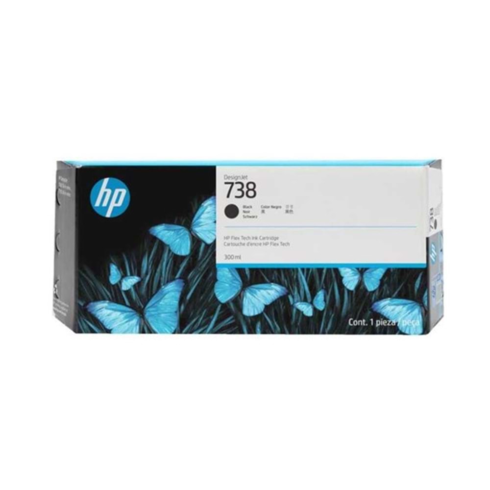 HP 498N8A (738) BLACK DESIGNJET INK