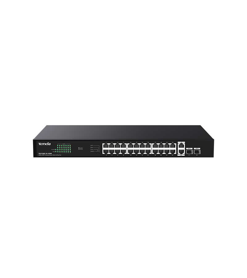 Tenda TEG1128P-24-410W 24 Port Gigabit PoE Switch