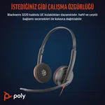 Poly Blackwire 3220 Stereo Mikrofonlu Kulaklık