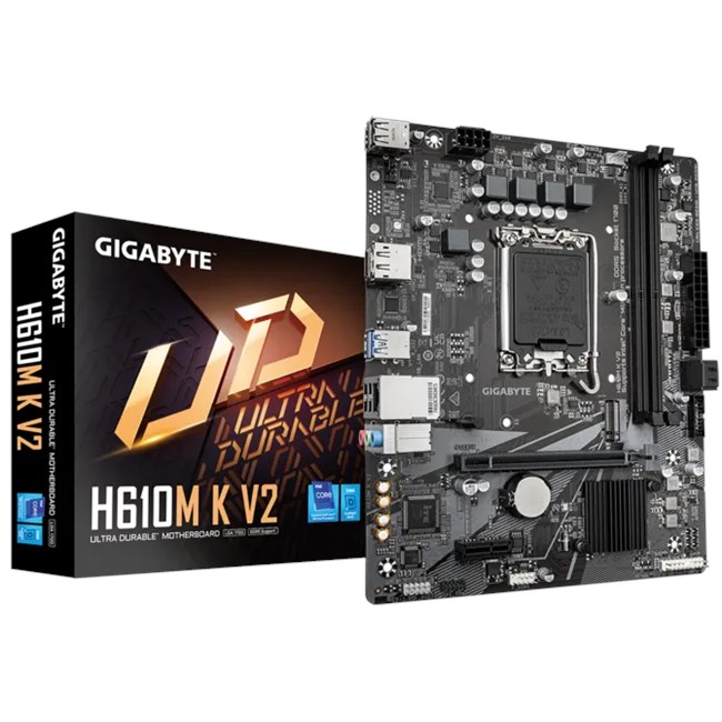 GIGABYTE H610M K V2 D5 4800Mhz M.2 HDMI/DP MATX 1700P 