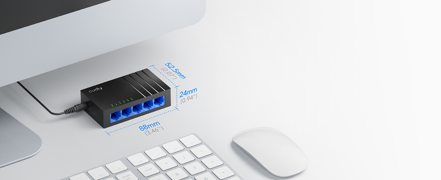CUDY 5-Port Gigabit Metal  Switch
