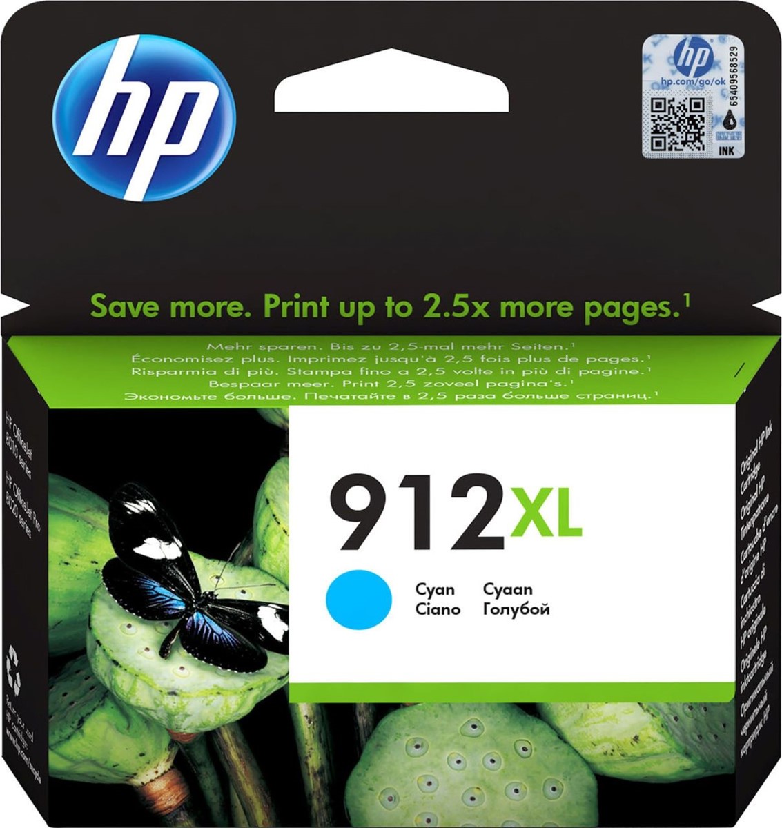 HP 3YL81AE Mavi Renkli Mürekkep Kartuş (912XL)
