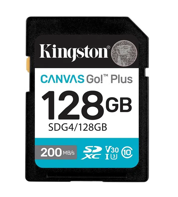 Kingston Canvas Go Plus 128GB SDXC Hafıza Kartı (200MB/s)
