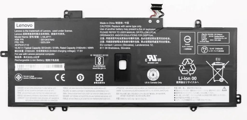 Lenovo Thinkpad X1 L18L4P71 Carbon Gen 4th 5th 7th 8th Batarya