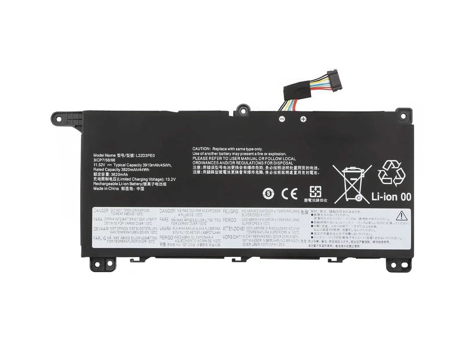 RETRO Lenovo L22D3PE0 Notebook Bataryası